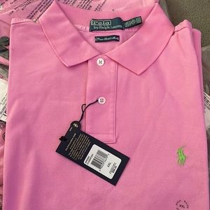 MENS XXL PINK RALPH LAUREN SHORT SLEEVE POLO NEW WITH TAGS